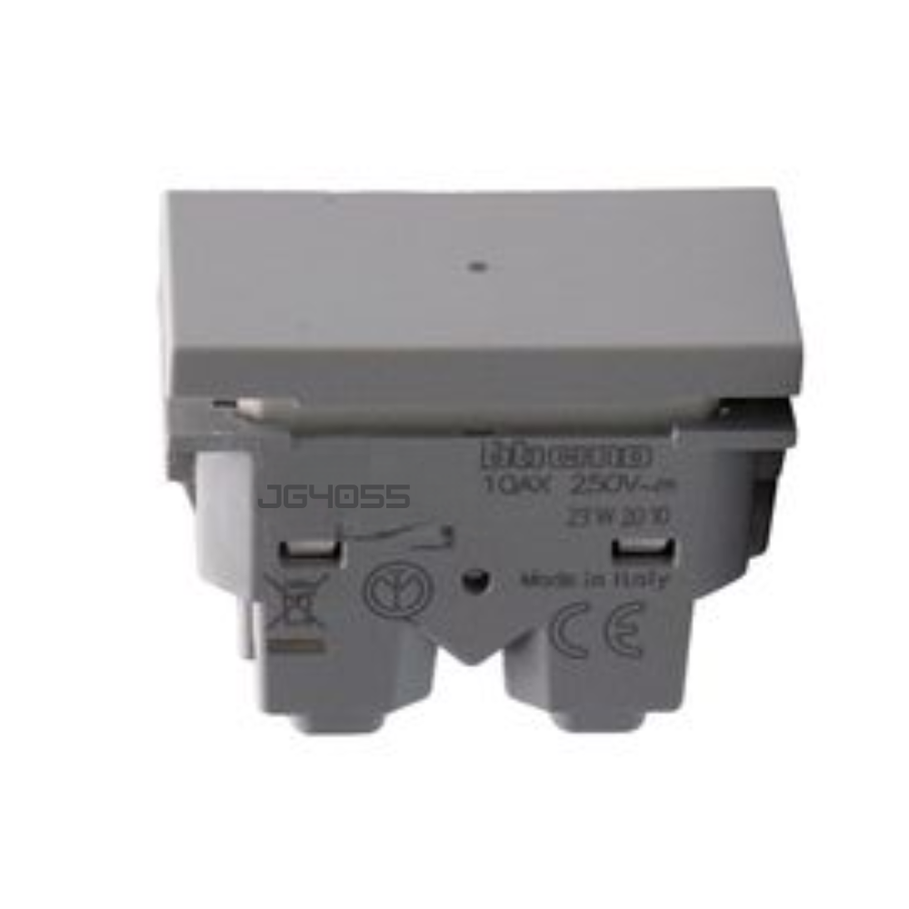 bticino serie matixgo pulsante assiale unipolare illuminabile 10a 250vac *** colore grigio, confezione 1