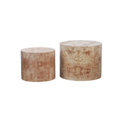 TAVOLINI DA CAFFÈ Set da 2 pezzi Ø 48/38 cm Legno Naturale