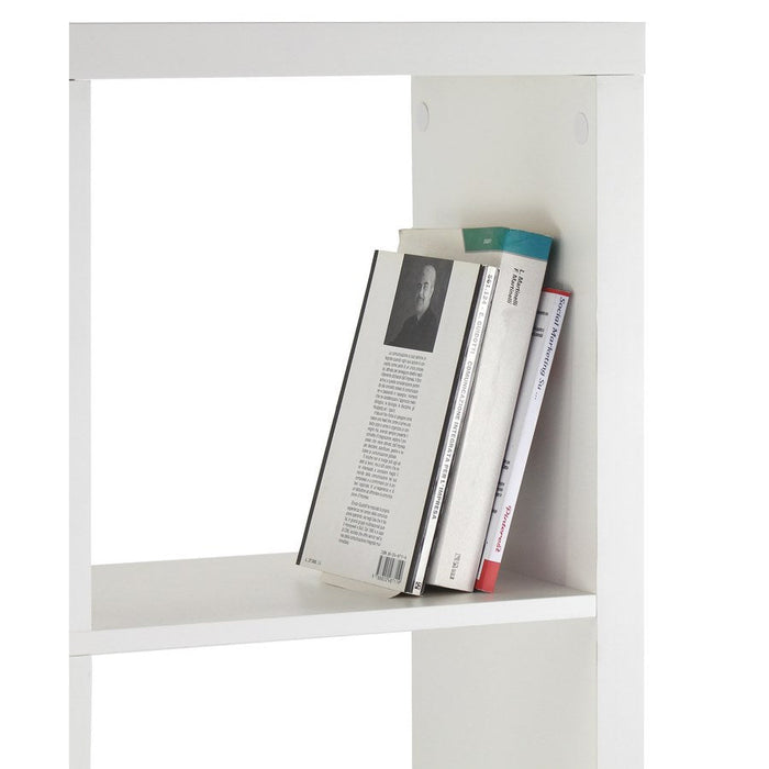 Libreria 8 Ripiani 77x147x30 cm in Legno MDF Bianco Opaco