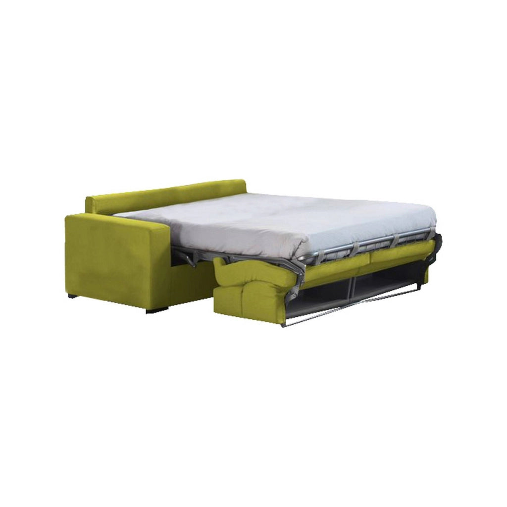 Ecate, Divano Letto 2 Posti Sfoderabile Made in Italy, 200x95 cm Verde