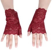 Maniche senza dita per donne - Maniche senza dita per occasioni speciali - Maniche senza dita per donne - Maniche senza dita per feste - Maniche senza dita per Halloween - Materiale: Poliestere, 18,5 cm di lunghezza, 8,5 cm di larghezza