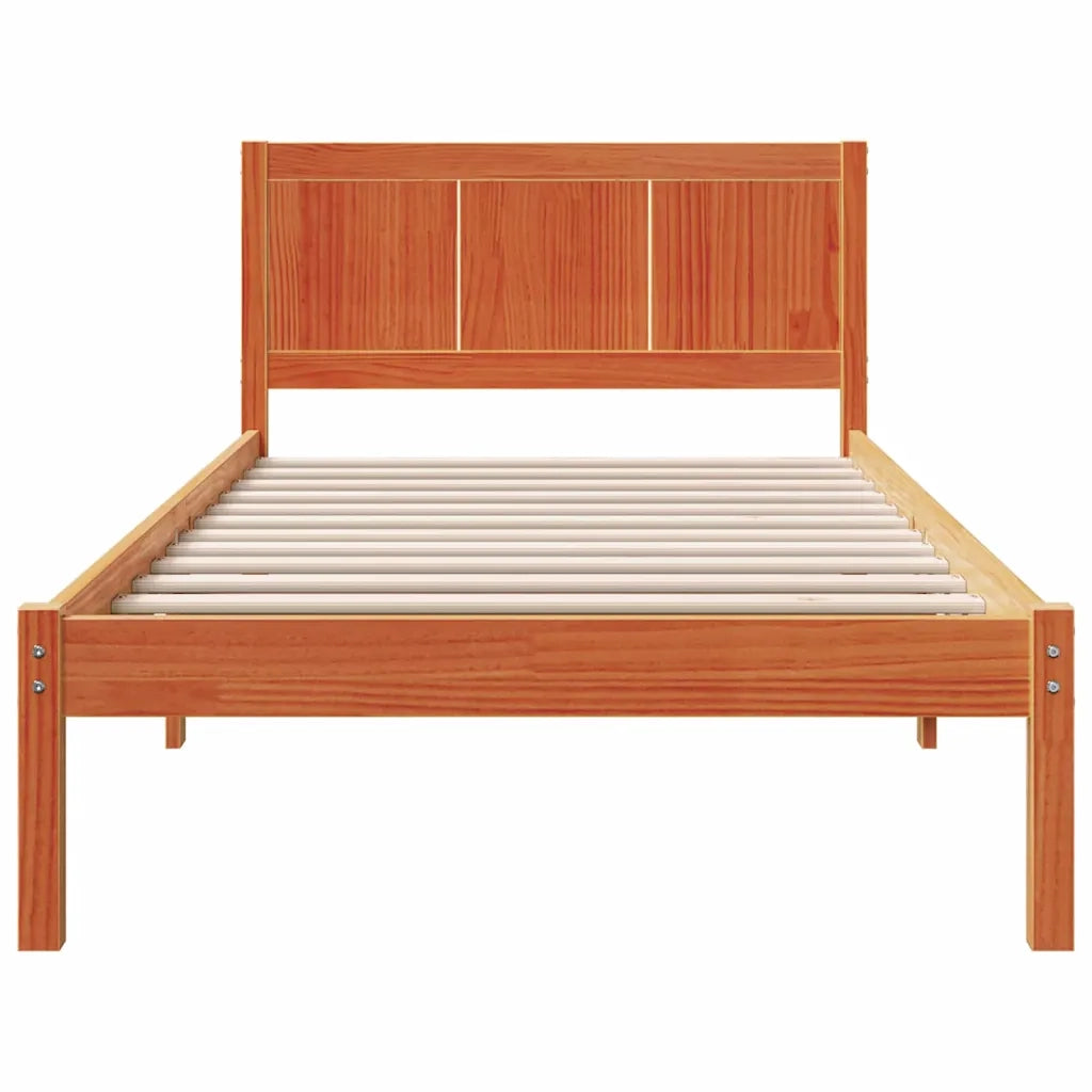 Struttura del letto Marrone 90 x 200 cm Legno massello di pino 872208