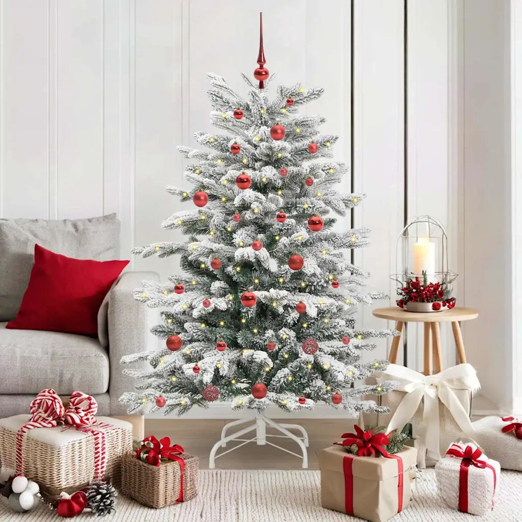 Albero di Natale Artificiale con Rami Pieghevoli Bianco 150 cm 3395631