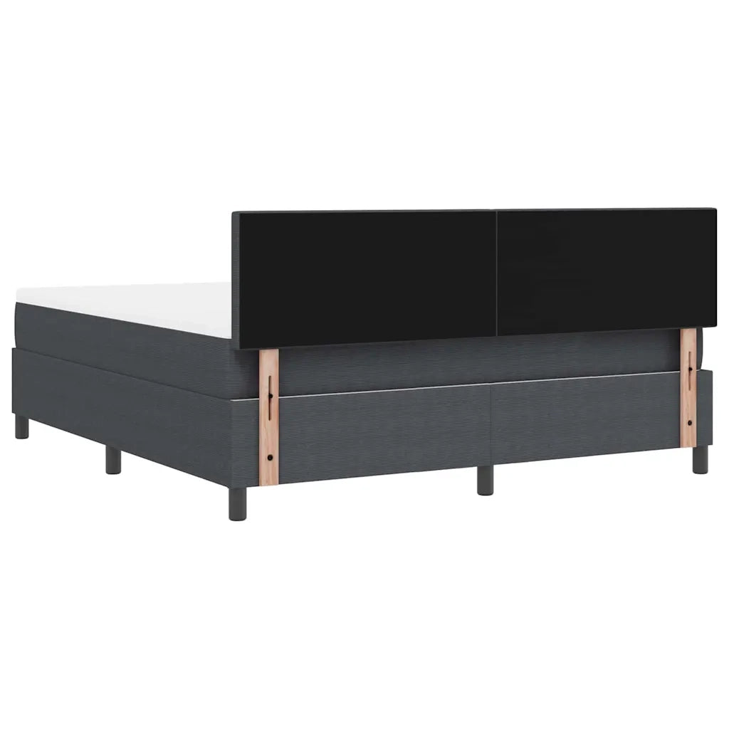 Letto a Sorgente LED Grigio Scuro e Bianco 180 x 200 cm 3337612