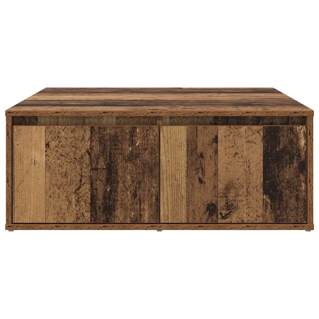 vidaXL Tavolino da salotto with Drawer Legno antico 80 x 80 x 31 cm