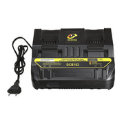 Caricabatterie Doppio di Ricambio compatibile con DeWalt 10.8V–20V – Modello DCB102 | Ingresso 110–240V, 50/60Hz