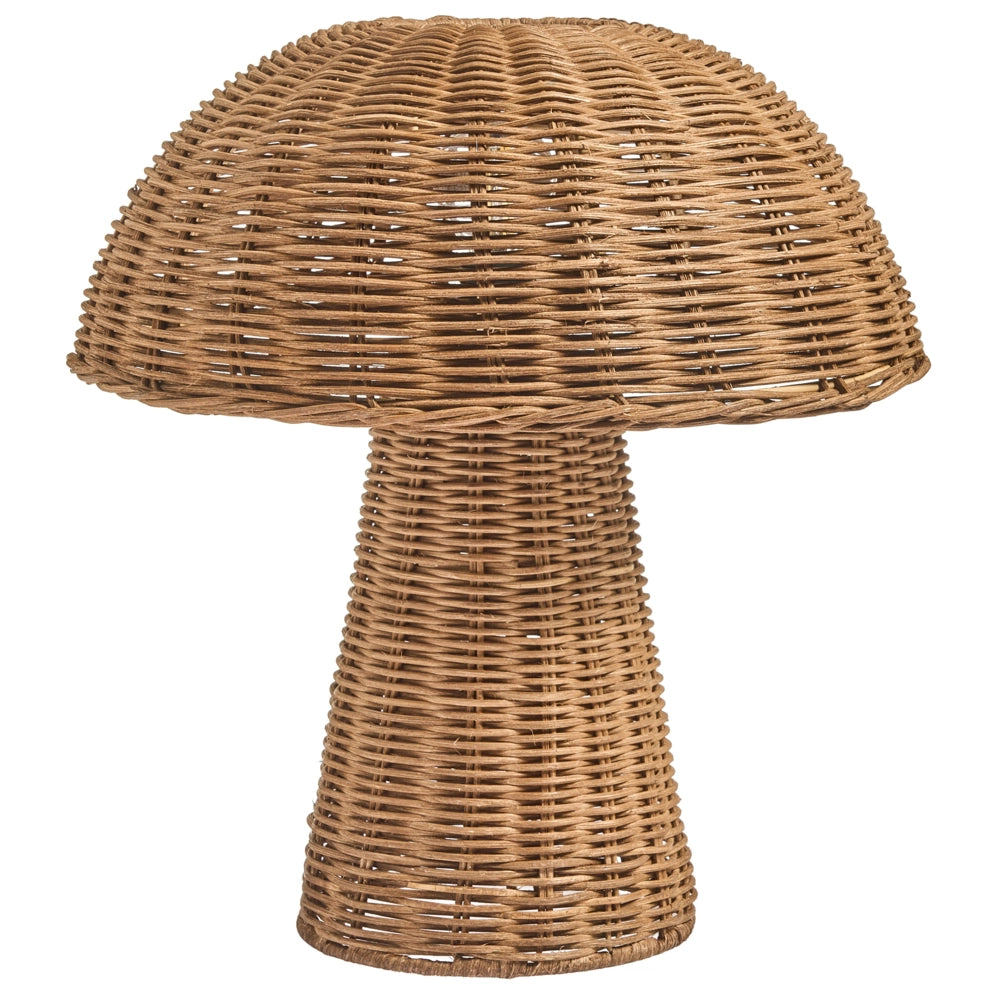 Lampada da tavolo Boho Paralume in rattan Base in vimini Soggiorno Camera da letto Marrone