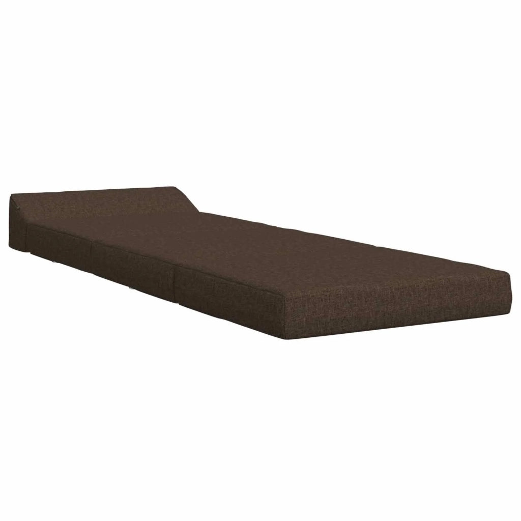 Divano Letto Pieghevole Tortora 200 x 70 x 10 cm Tessuto