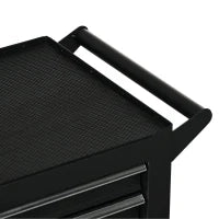 DURHAND Carrello da Officina con 7 Cassetti, Serratura con Chiavi, Ruote e Maniglia, 69x33x75cm, Nero