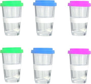 Set di bicchieri da drink con coperchio - 6 pezzi - personalizzabili Swiss - tazze da caffè riciclabili - bicchieri per smoothie da portare con sé