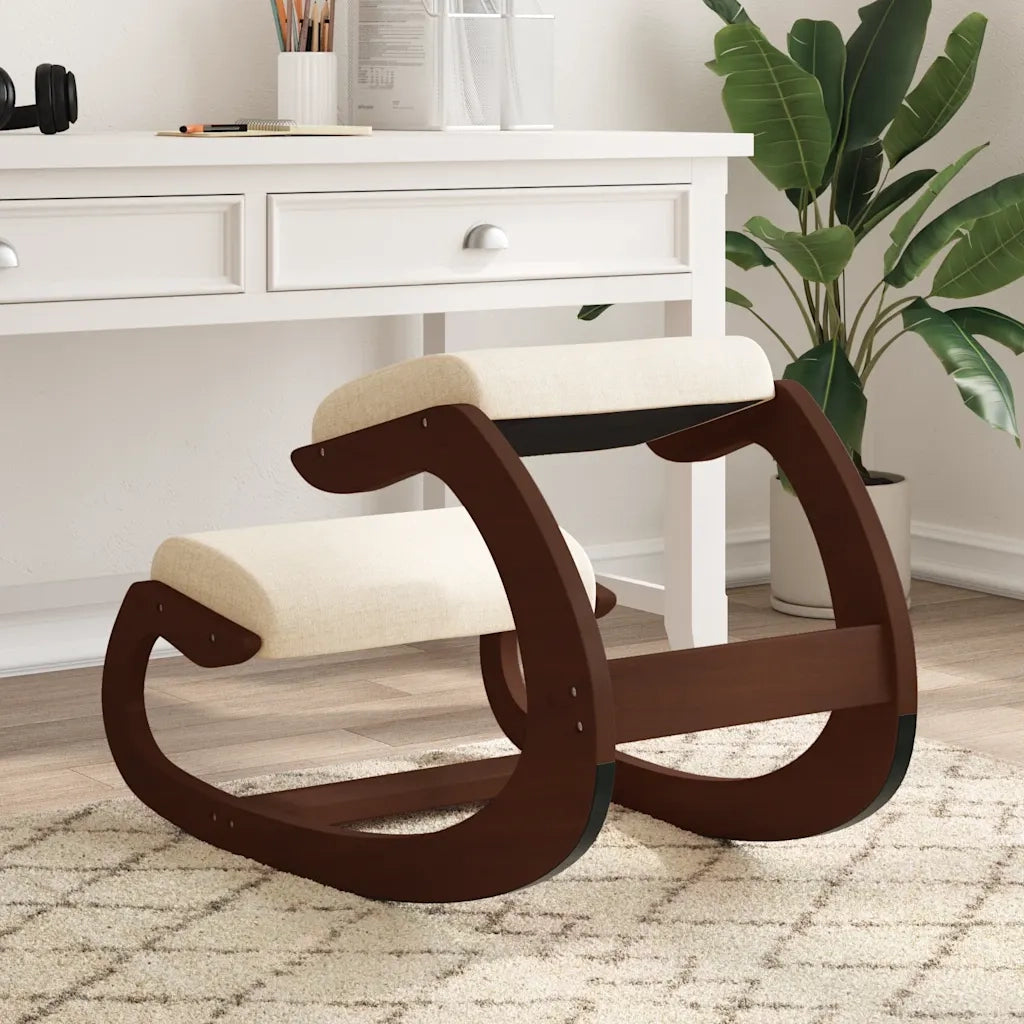 Sedia Inginocchiatoio Crema 55x84x55 cm Compensato di Betulla