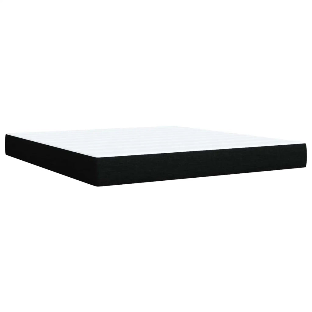 Letto box spring con materasso Nero 180 x 200 cm Tessuto 3454454