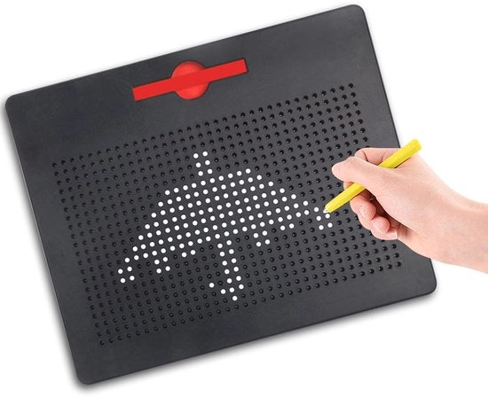 Tavolo di disegno magnetico per bambini - grande, nero con pennarelli giocattolo