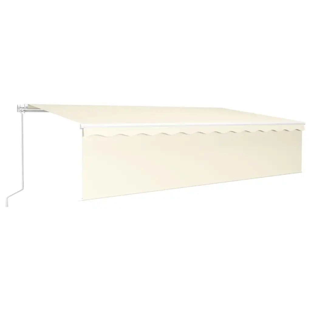 Tenda da Sole Retrattile Manuale con Parasole 6x3 m Crema cod mxl 43665