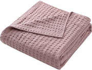 Coperta a Wafel - Cuscino morbido - 1 pezzo - Rosa - 100% cotone - 150 x 200 cm