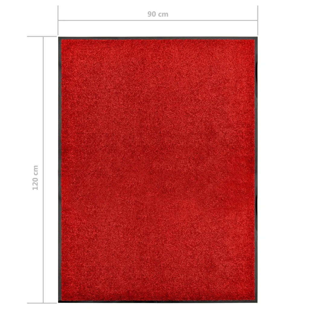 Zerbino | Tappetino Lavabile Rosso 90x120 cm