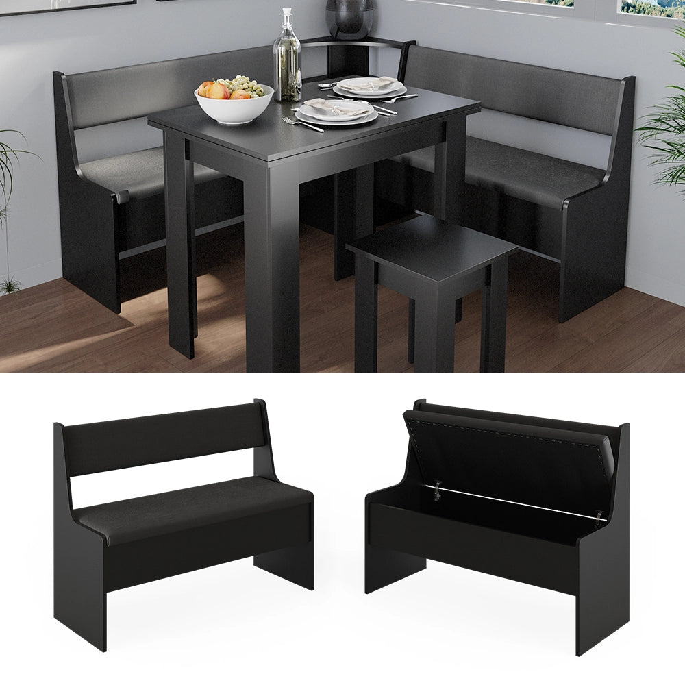 Vicco Panca ad angolo Nero 41.5 x 106.6 cm