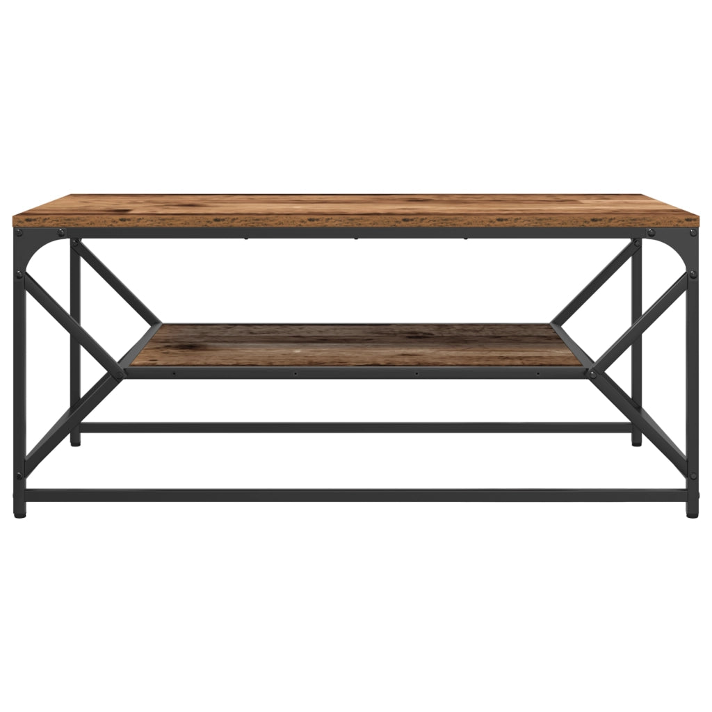 Tavolino da caffÃ¨ in legno riciclato 90x50x40 cm in legno ingegnerizzato