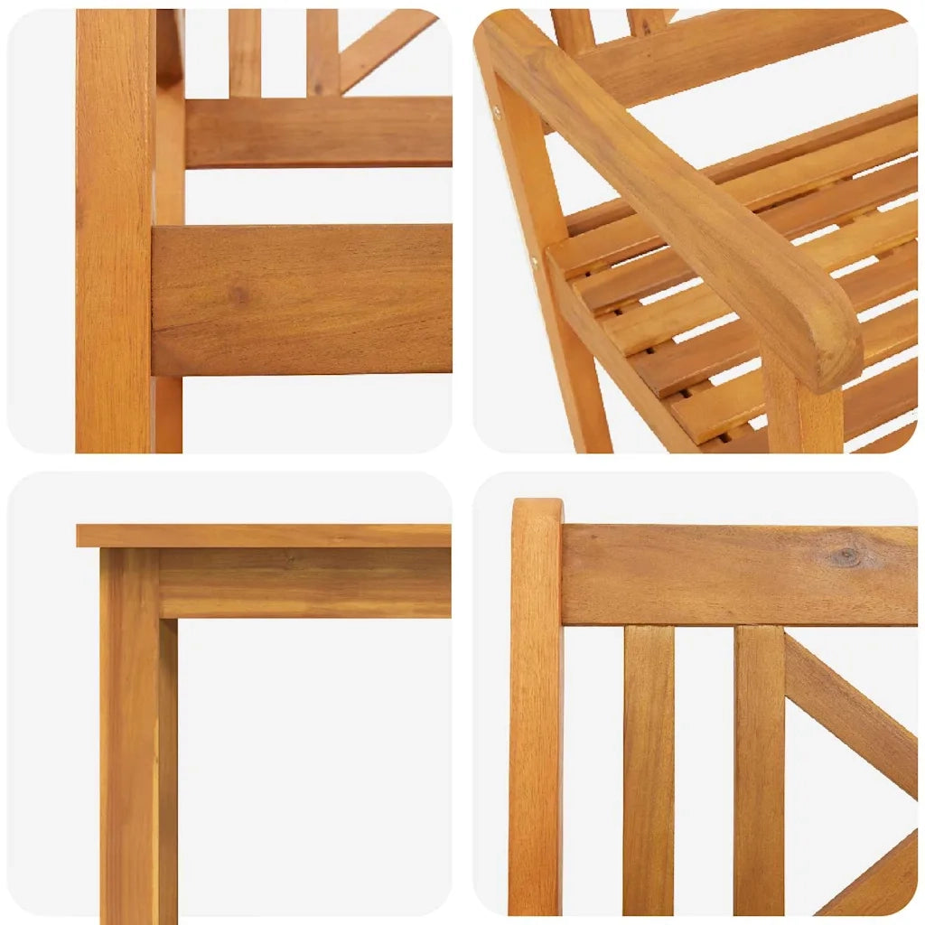 Set da Pranzo per Giardino 9 pcs Marrone 3375661