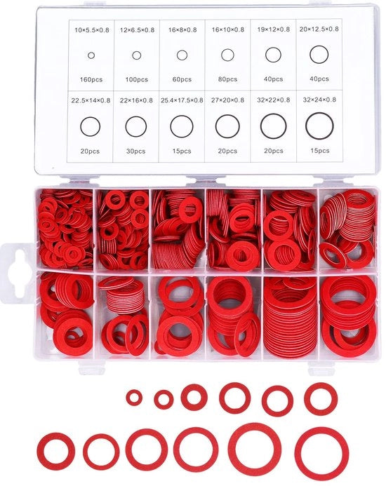 Assortimento di Lavastoviglie in Fibra - 600 Pezzi - Afdichtringen Piani