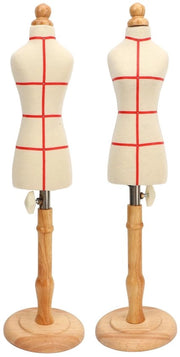 Manichino per Sarta con Corpo Femminile - Struttura in Legno - Flessibilità in Acciaio Inossidabile - Stabilità Elevata - Supporto per Sarta con Sistema di Flessibilità