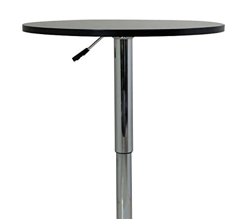 Tavolo alto in MDF e acciaio cromato regolabile in altezza nero 19_0000376