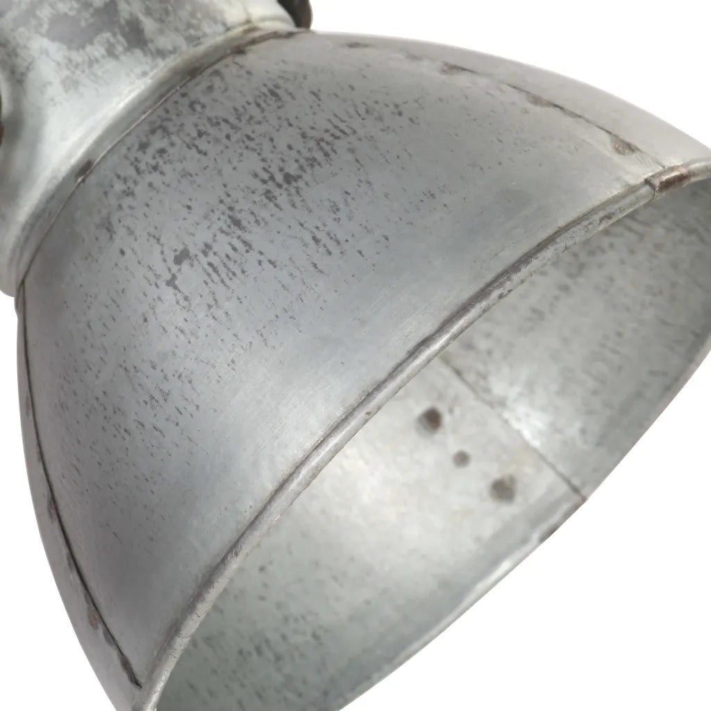 Lampada da Parete in Stile Industriale Argento 45x25 cm E27 CFW9621749
