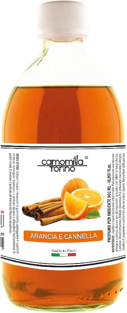 RICARICA PROFUMO PER AMBIENTE CAMOMILLA TORINO DA 250 ML ARANCIA E CANNELLA