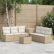 Set di divani 8 pz Beige e Bianco Crema 3448176