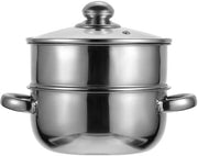 Cottura a vapore - Stompo - Piastra a strati - Piastra a vapore - Acciaio inossidabile - Stompatore per patate - Dimensioni compatte 20 cm
