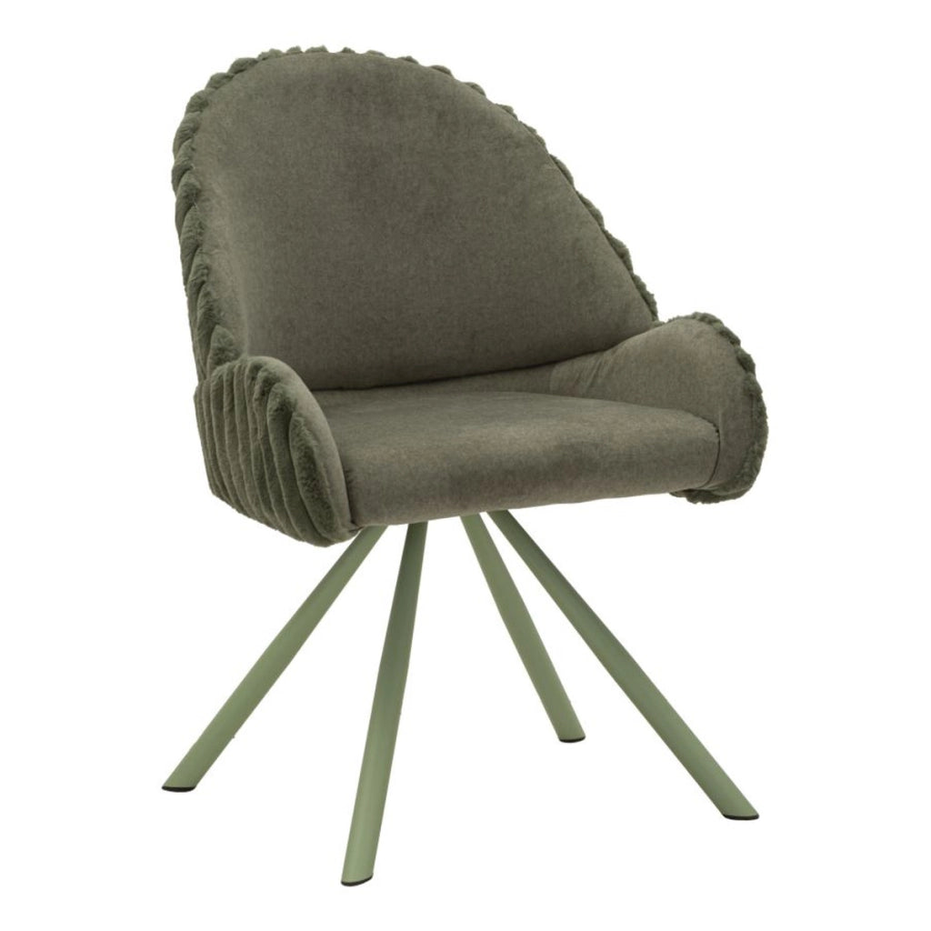 Set di 3 Pouf VKH886, Verde, Poliestere, 58x53x85 cm