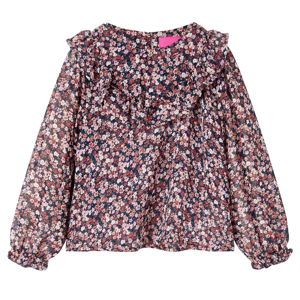 Camicia da Bambina a Maniche Lunghe Rosa Scuro 128cod mxl 132343
