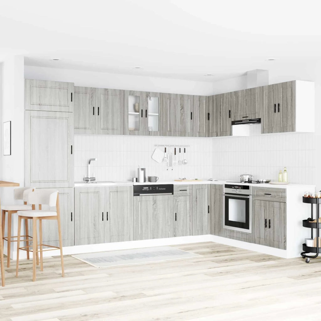 Mobiletto per Lavabo | Armadio Lavabo Porto 2 pz Grigio Legno multistrato
