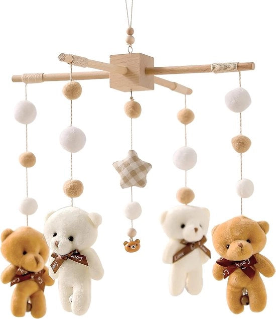 Wieg mobile per bambini con elementi di movimento per la camera da letto del neonato con rami oscillanti per il divertimento e la stimolazione sensoriale
