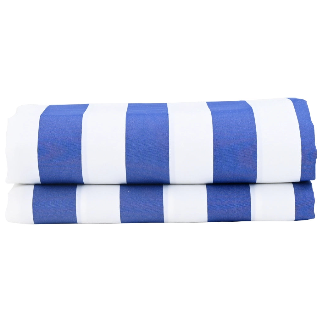 Tessuto sostitutivo per tende blu e bianco 10x1.6 m