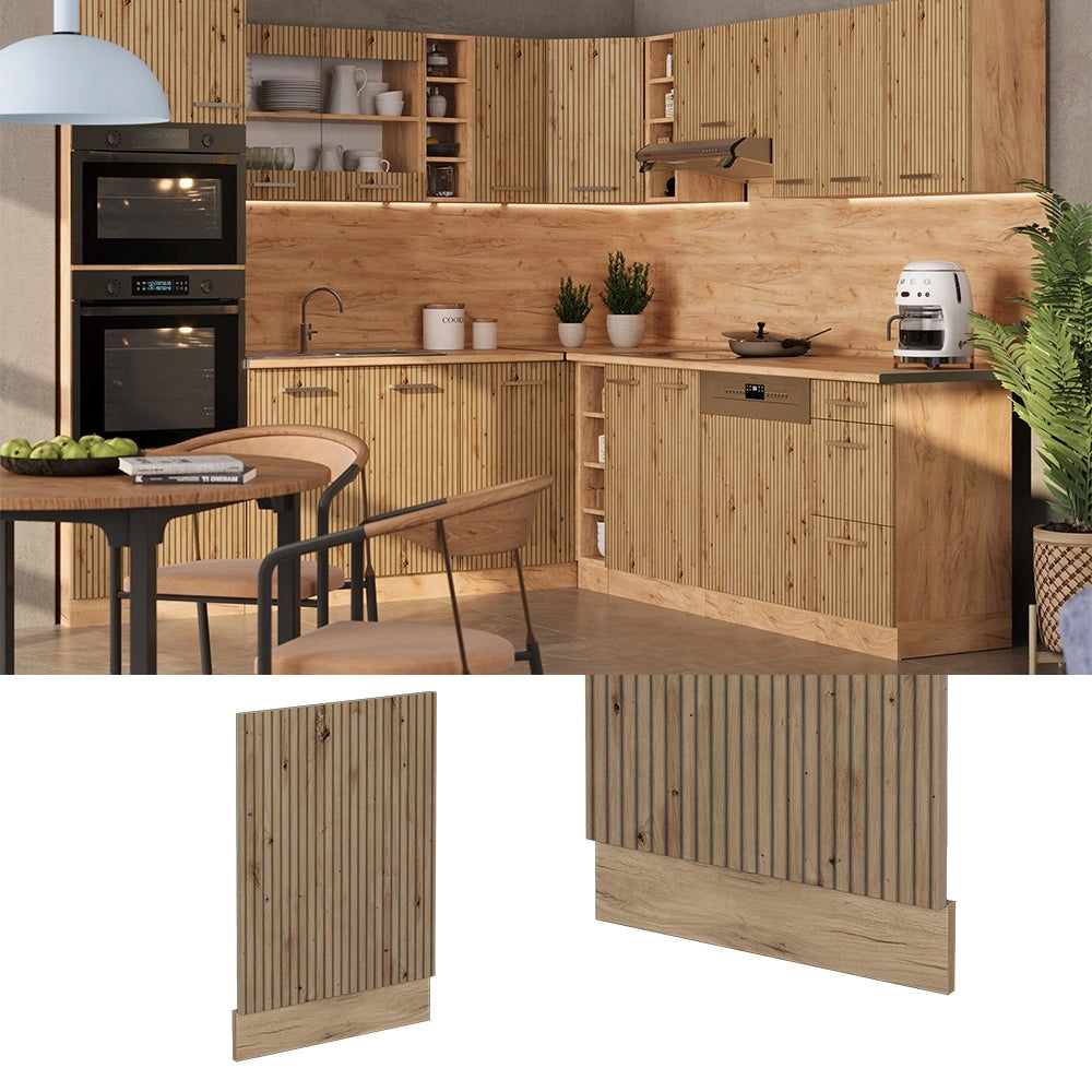 Pannello frontale R-Line Rovere artigianale/Rovere dorato 45 cm senza piano di lavoro Vicco