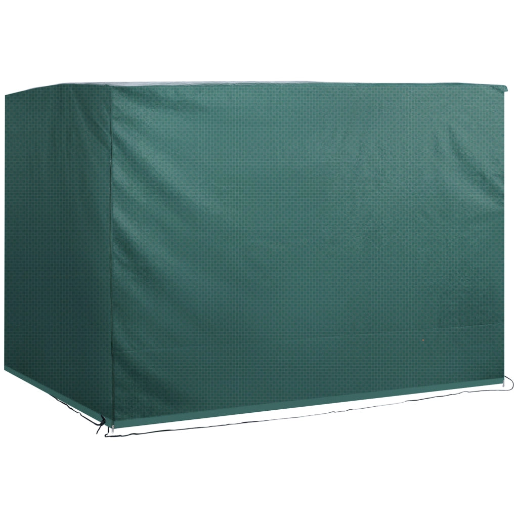 Telo di copertura impermeabile XL 215x155x150 cm in polietilene con protezione UV, verde scuro