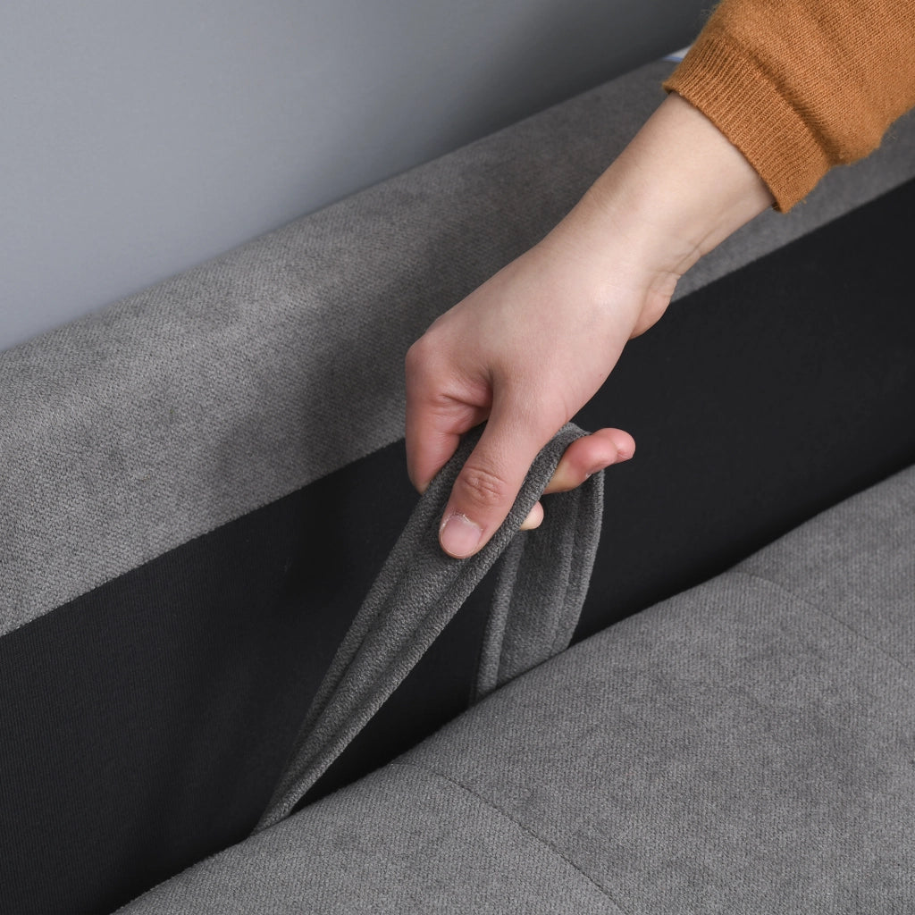 Divano 2 posti con cassetti ¨C zephmum ¨C Grigio 117x62x78 cm