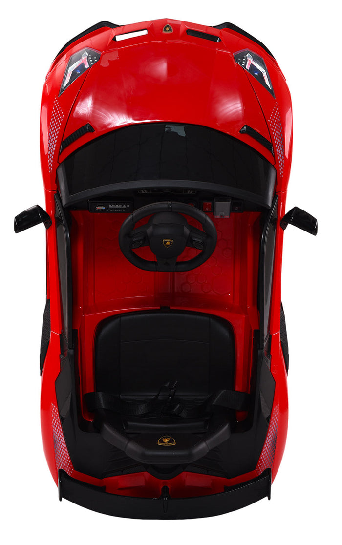 Macchina Elettrica per Bambini 12V con Licenza Lamborghini Aventador SVJ Small Rossa