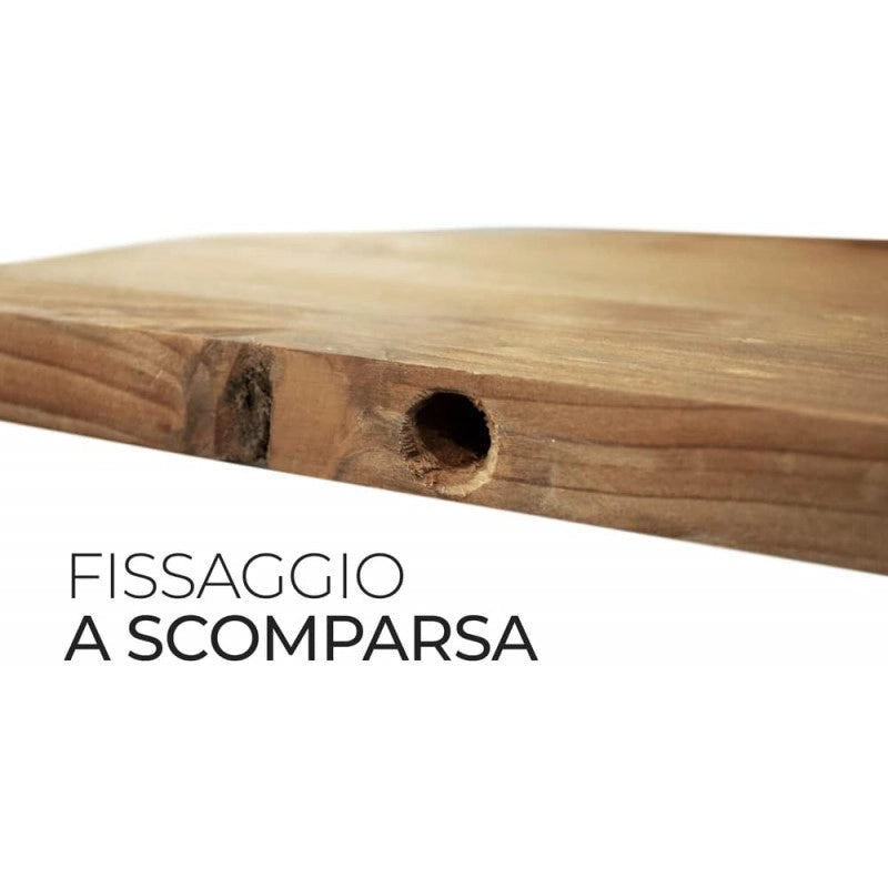 Mensola in legno Mercurio verniciato noce 1,8x16x56 | Minimalismo funzionale per ogni ambiente