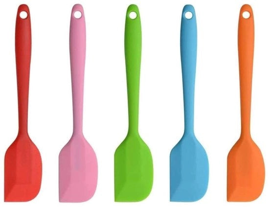 Set di spatole per degrassatura 5 pezzi - Spatola in silicone con nucleo metallico - Resistente al calore fino a 230°C - Duratura e resistenza agli odori - Resistenti al lavaggio in lavastoviglie