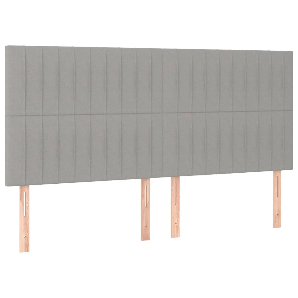 Giroletto a Molle con Materasso Grigio Chiaro160x200 cm Tessuto 3131601