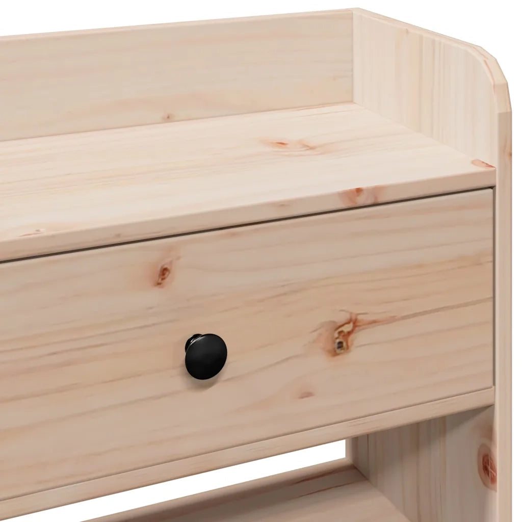 vidaXL Testiera con Ripiani 75 cm in Legno Massello di Pino