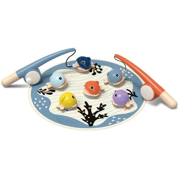 Cattura Pesci - TOP BRIGHT - 6 Pesci Magnetici - 2 Canne da Pesca - Tappetino in Tessuto
