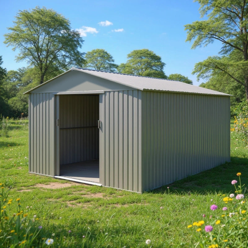 Casetta da giardino in metallo â€“ MJ 10x14 - 13,5 mÂ² - Antracite