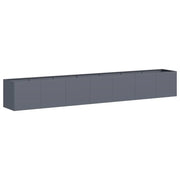 Fioriera | Cassetta per fiori | Vaso Antracite 280x40x40 cm in Acciaio Laminato a Freddo