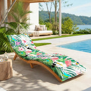 Sun Lounger Cushion, Multicoloured Oxford Fabric