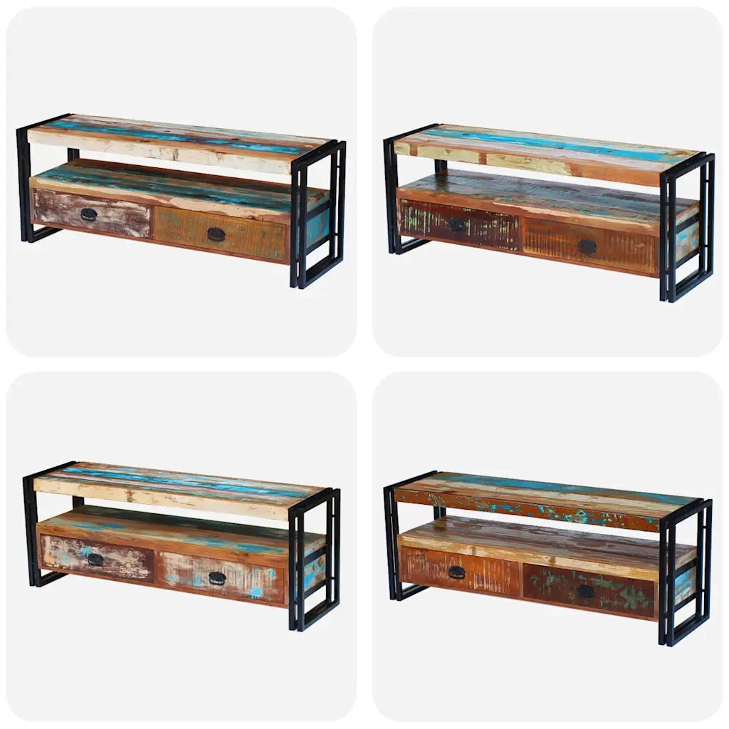 Mobile Porta TV in Legno Massello Anticato cod mxl 15235
