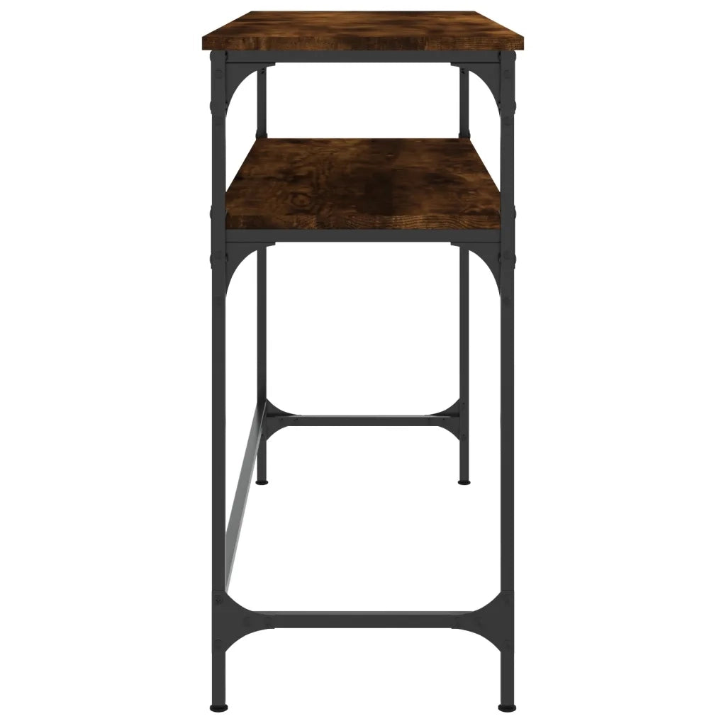 Tavolino Consolle-Tavolino da soggiorno-Tavolo Rovere Fumo 100x35,5x75cm Legno Multistrato