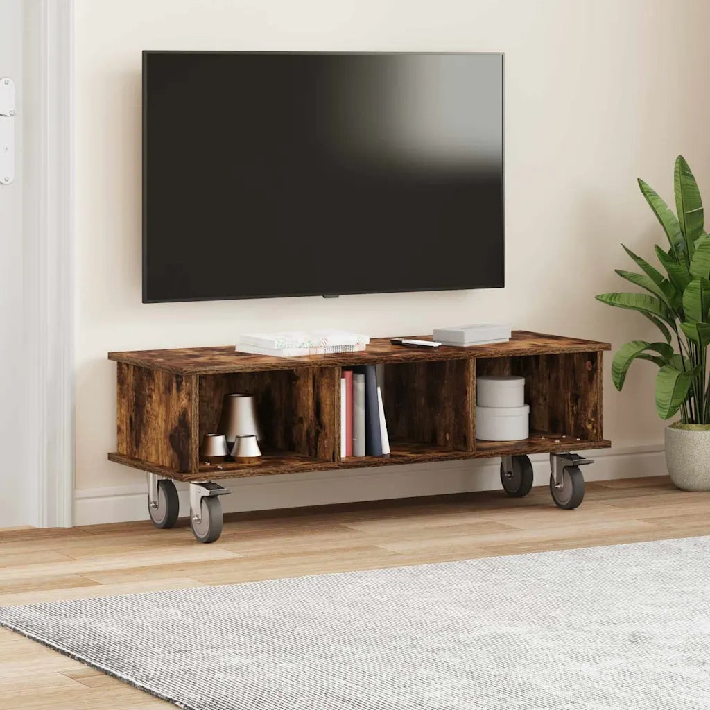Supporto TV 100 x 35 x 35 cm Rovere fumé Legno ingegnerizzato 891036